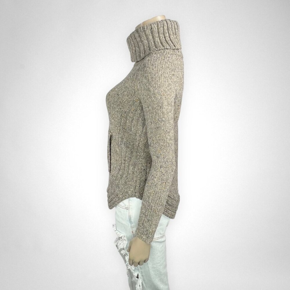 CYNTHIA ROWLEY Wool Blend Turtleneck Sweater with Pockets XS - Picture 2 of 6